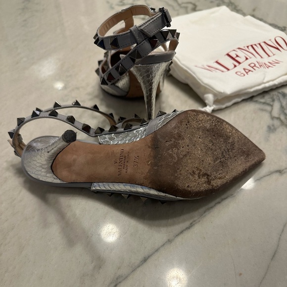 Valentino Rockstud Silver Heels - Picture 8 of 8